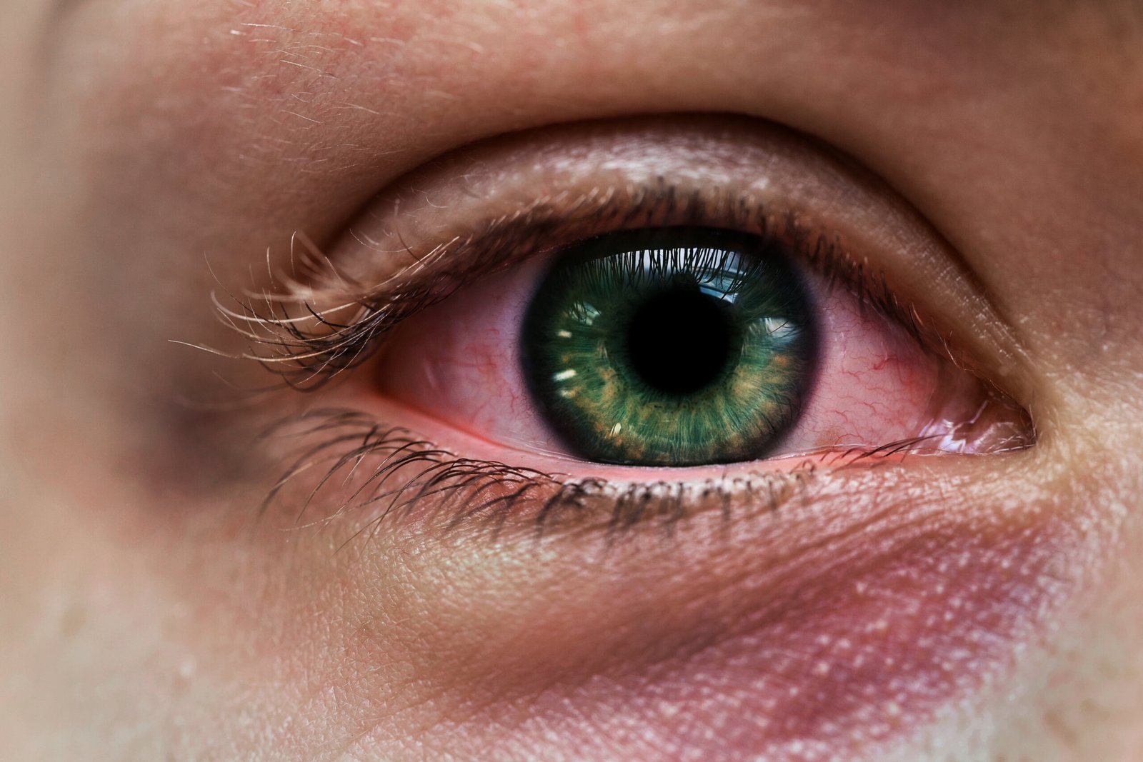 I photo d'un œil présentant une inflammation